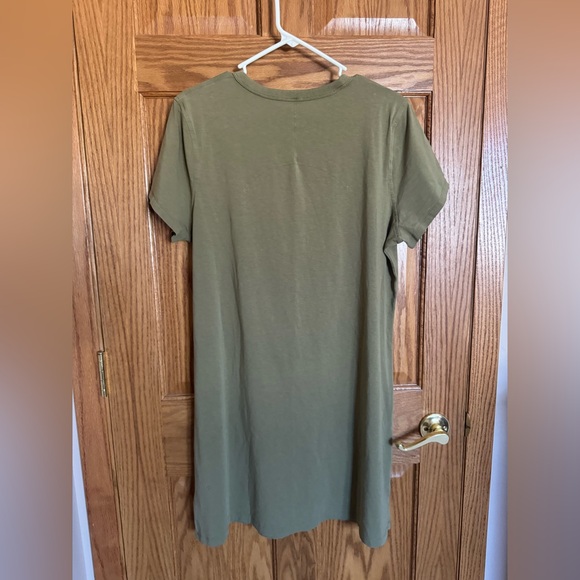 Lululemon Athletica Bronze Green Classic-Fit Cotton-Blend T-Shirt Dress - 12 - Picture 4 of 4